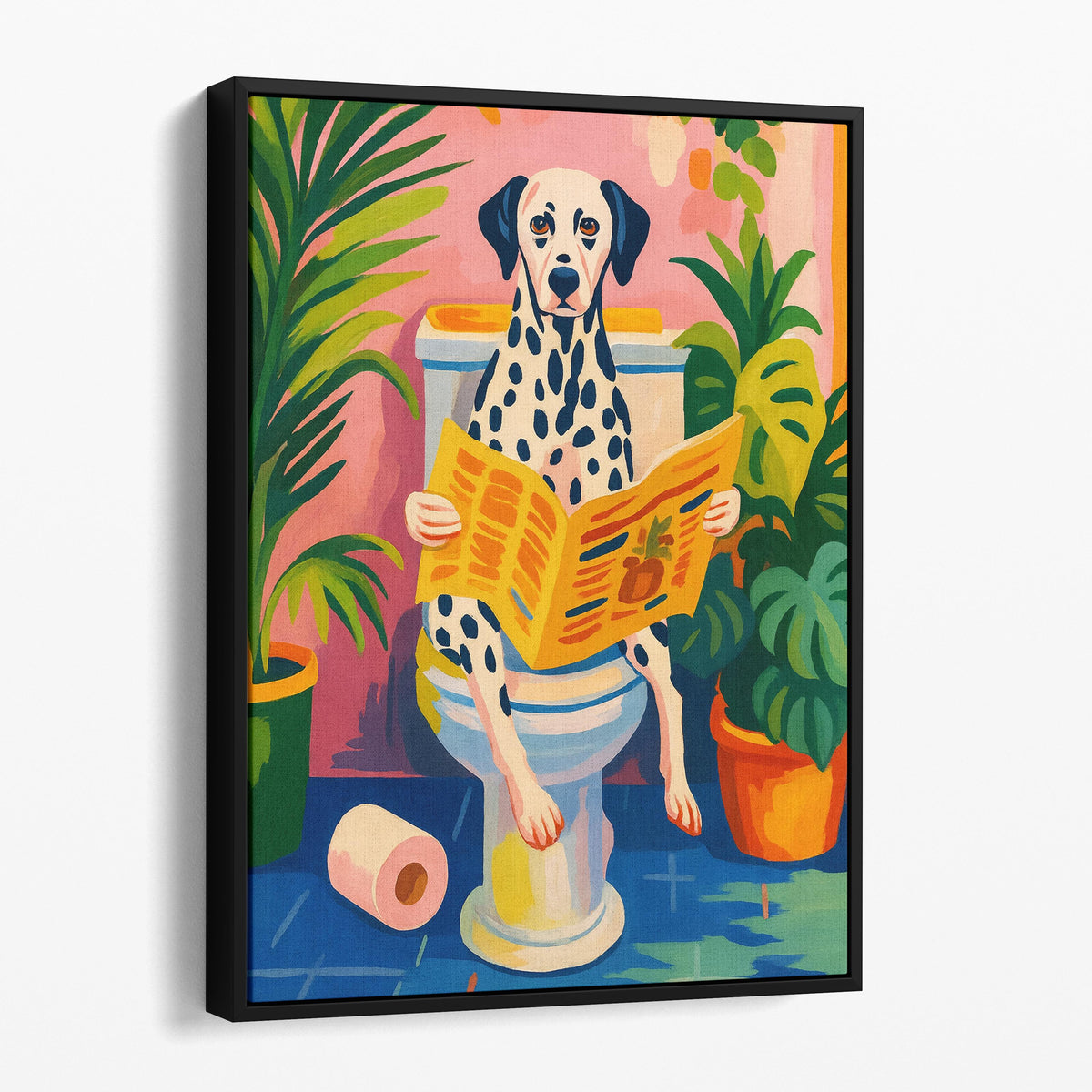 Dalmatian Reading The Newspaper On The Toilet Henri Matisse