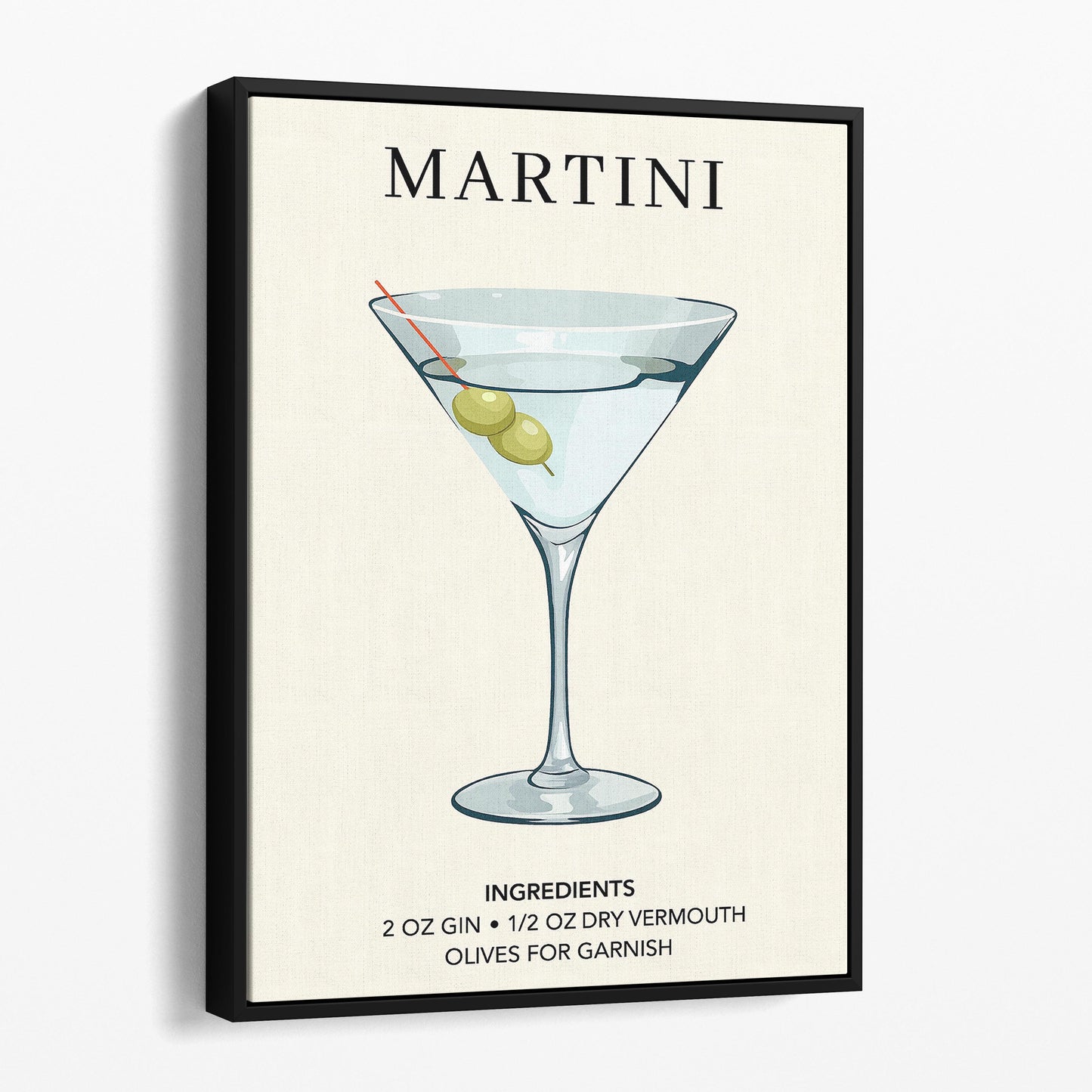 Martini Vintage Drink Poster
