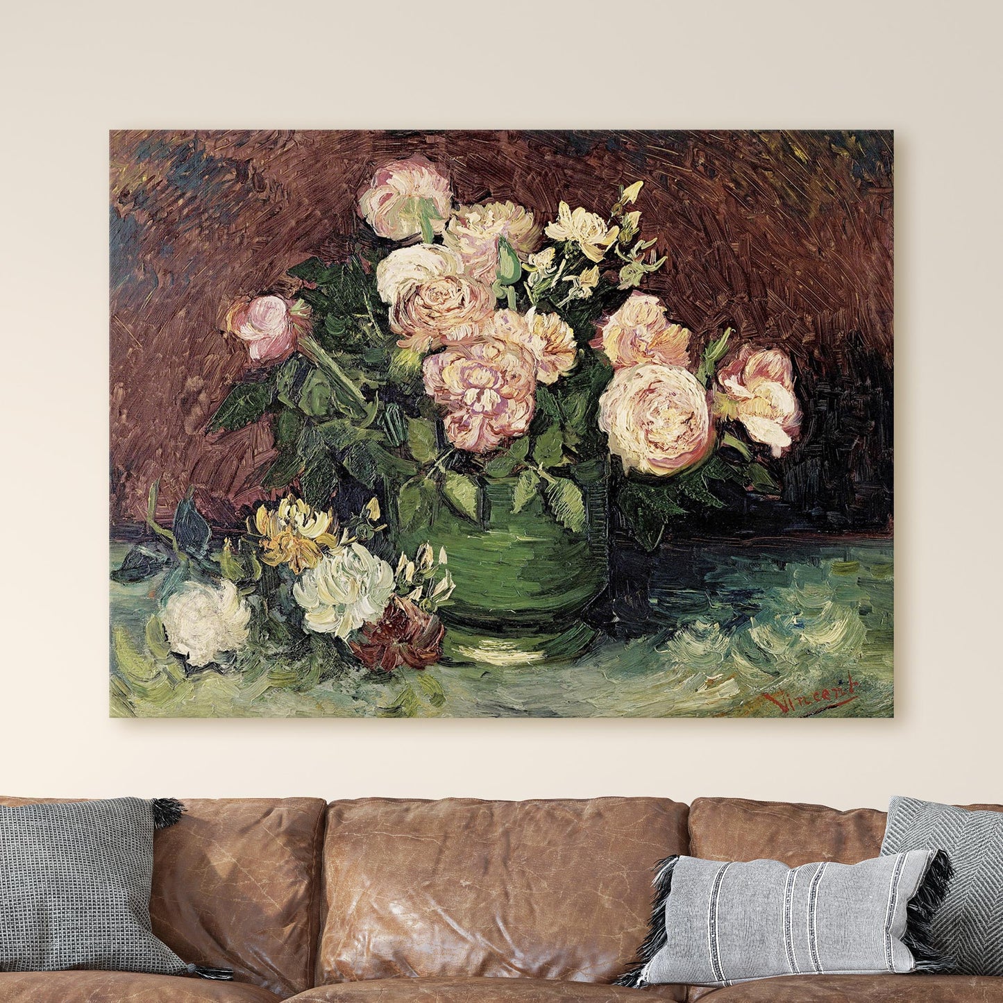 Roses and Peonies, 1886 by Vincent Van Gogh