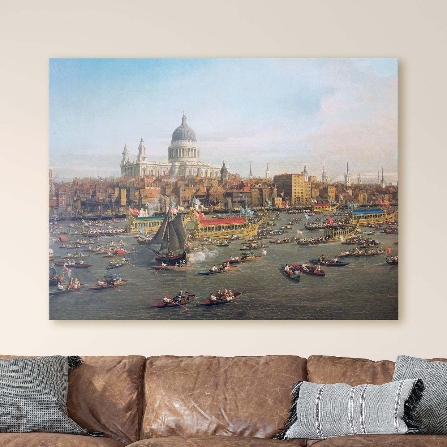 The River Thames with St. Paul's Cathedral on Lord Mayor's Day