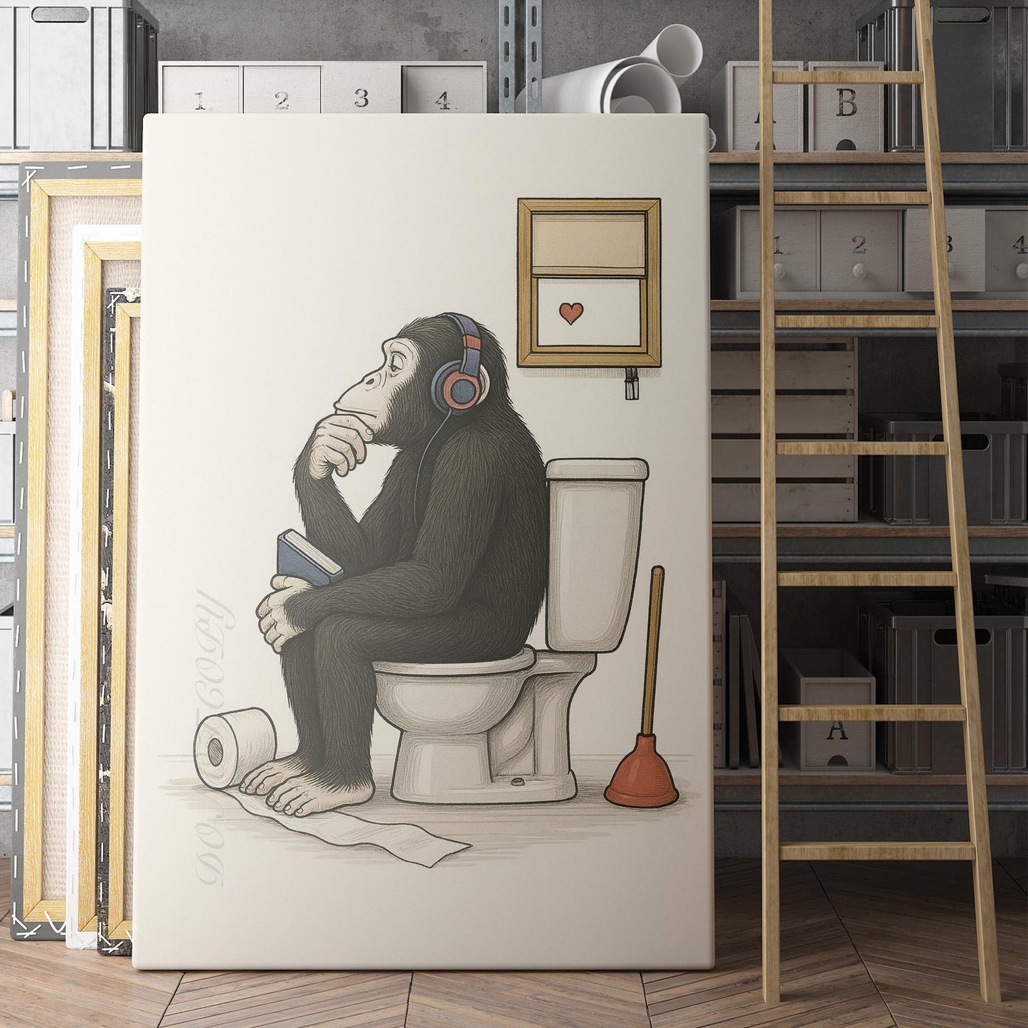 DJ Monkey On The Toilet Banksy