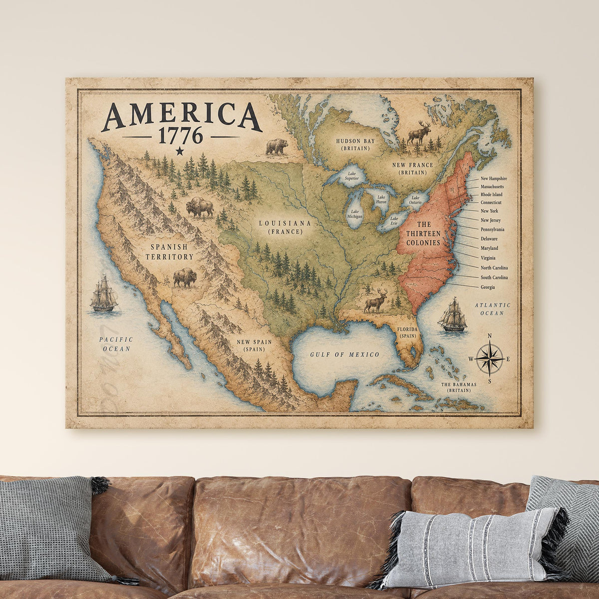 Map of America 1776