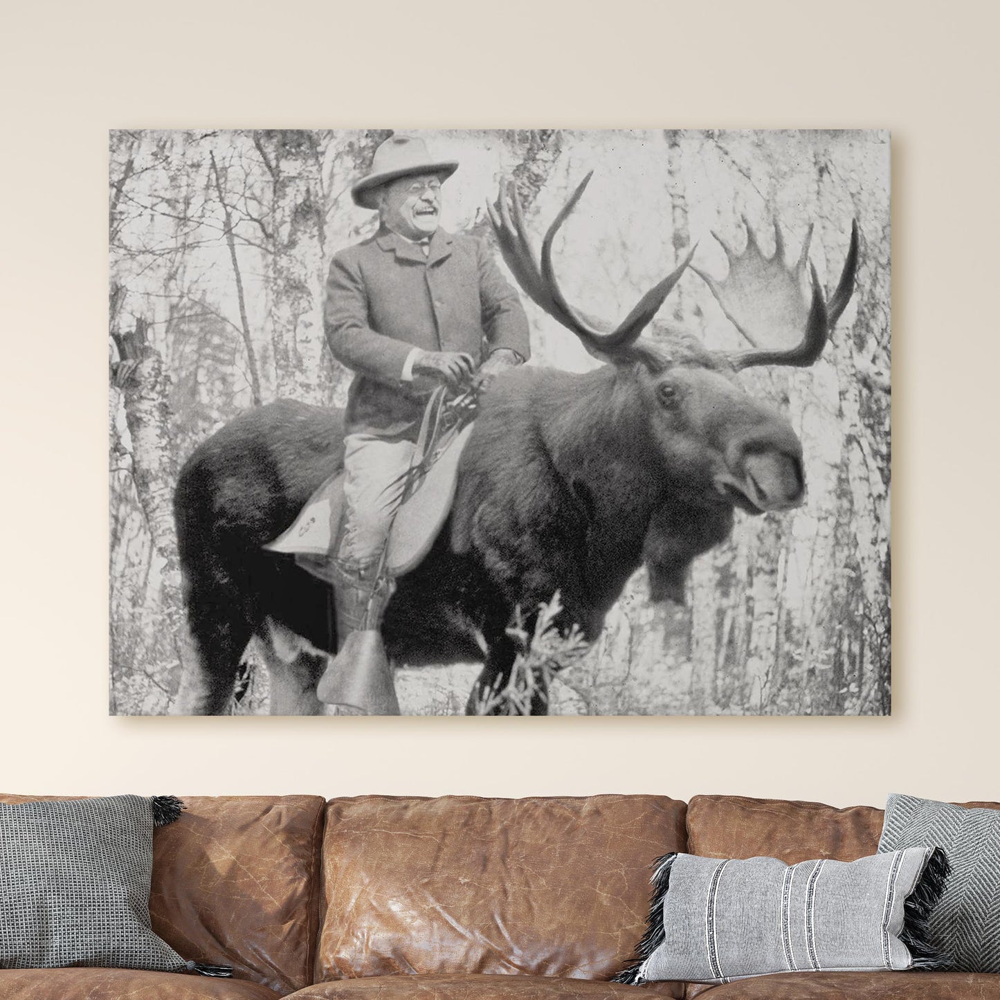Teddy Roosevelt Riding A Moose II