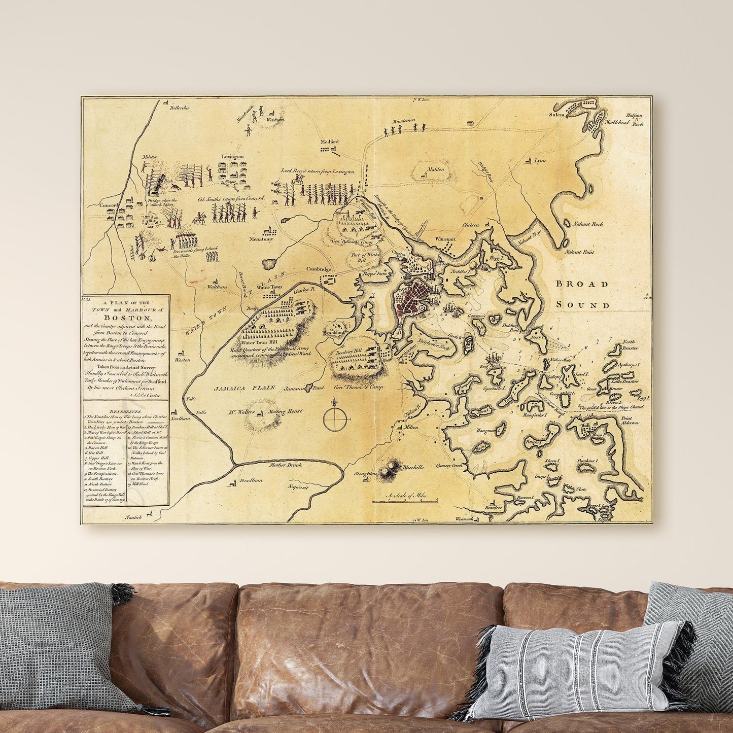 Map of the Boston Area, 1775