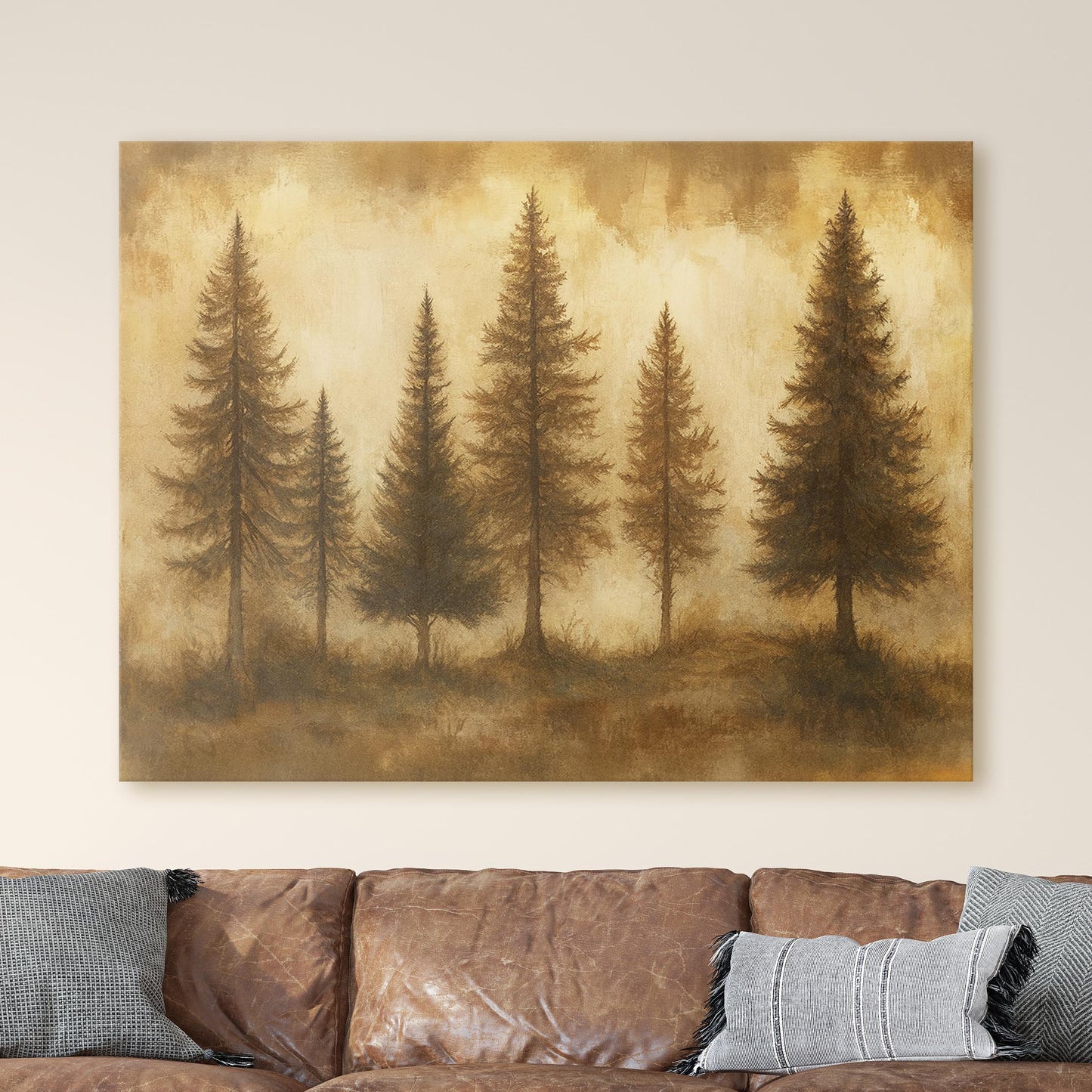 Rustic Pine Tree Forest