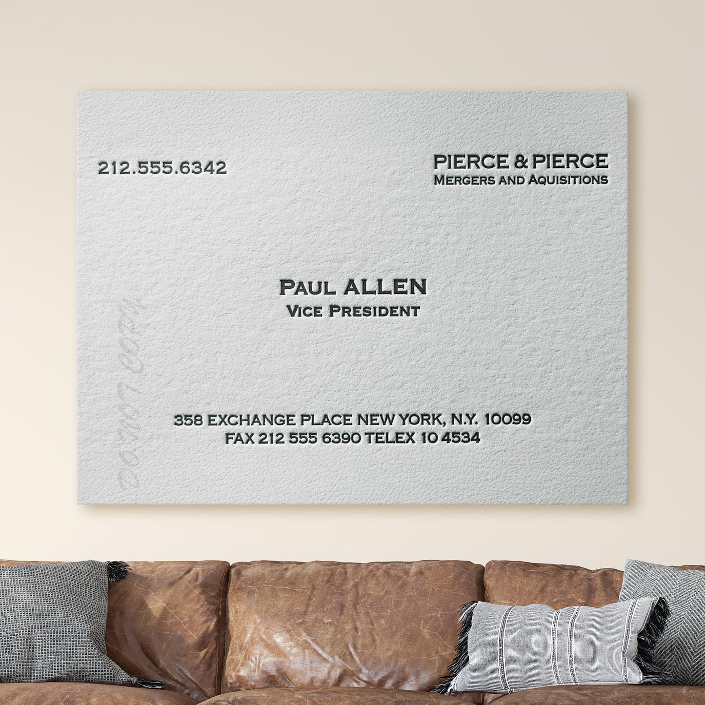 Paul Allen Business Card American Psycho
