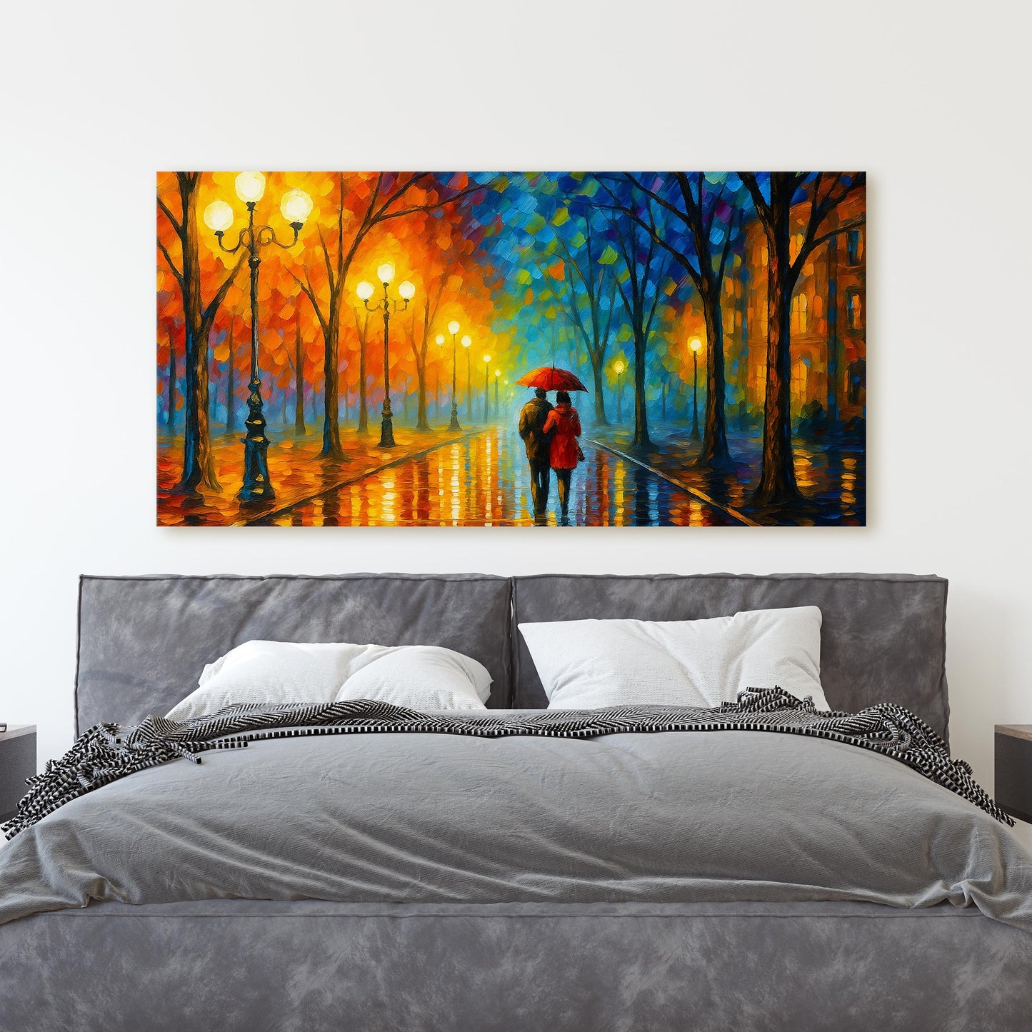 Couple Walking Down Colorful Streets