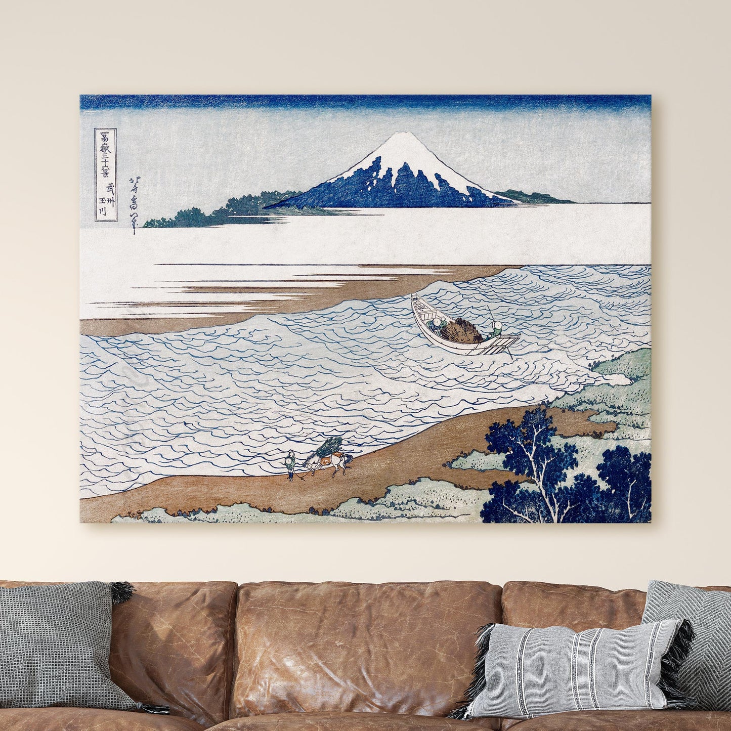 The Jewel River in Musashi Province by Hokusai