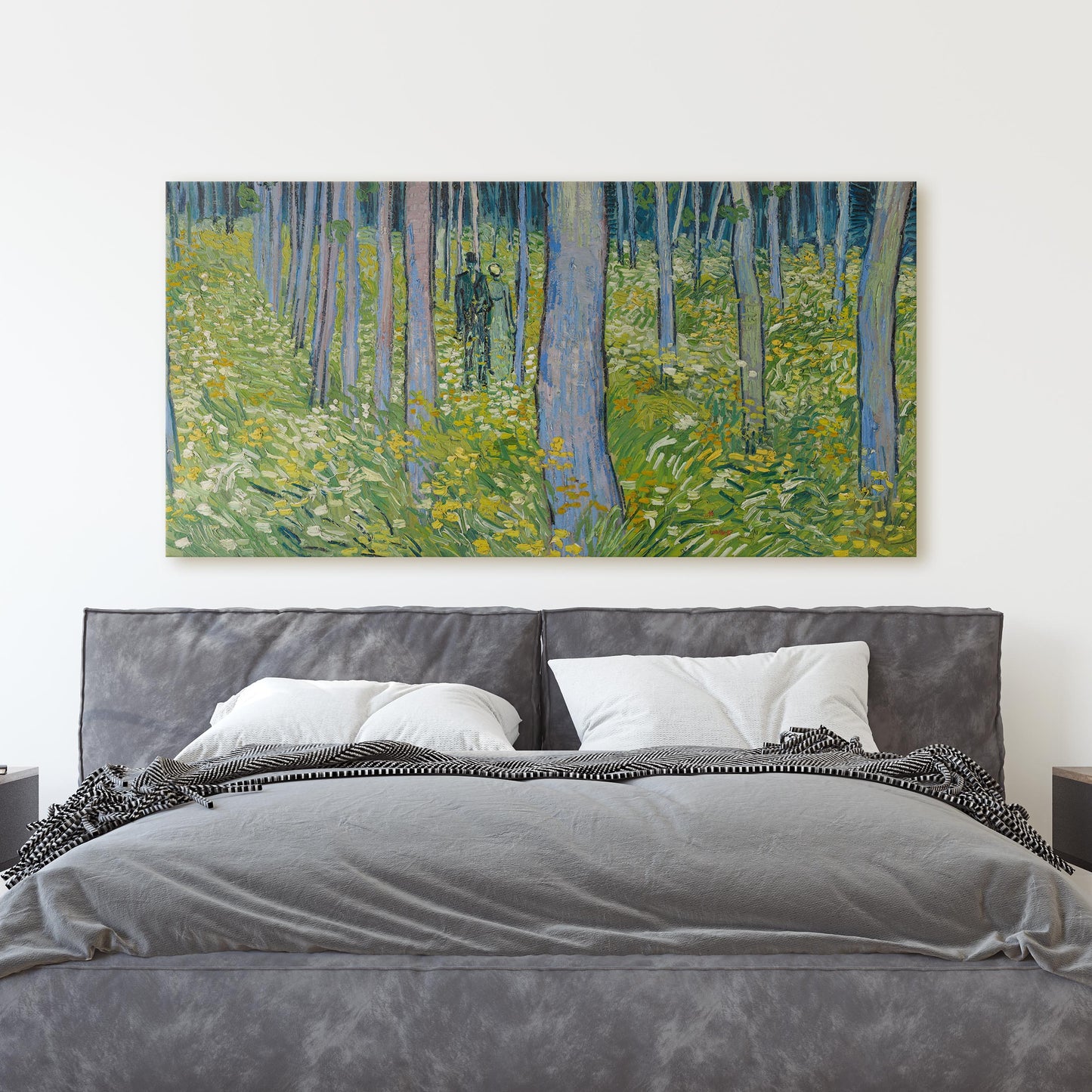 Undergrowth with Two Figures by Vincent van Gogh (1890)