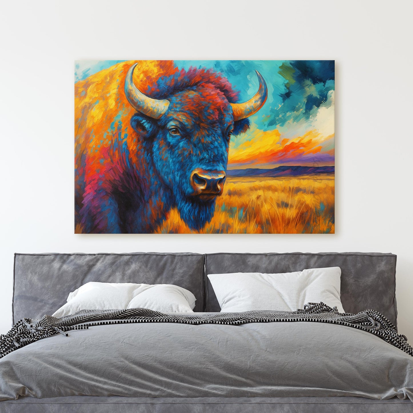 American Bison In The Desert