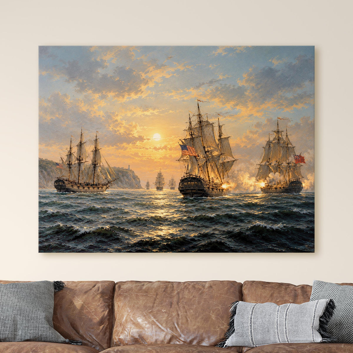 Engagement Between the Bonhomme Richard and the Serapis off Flamborough Head, 1779