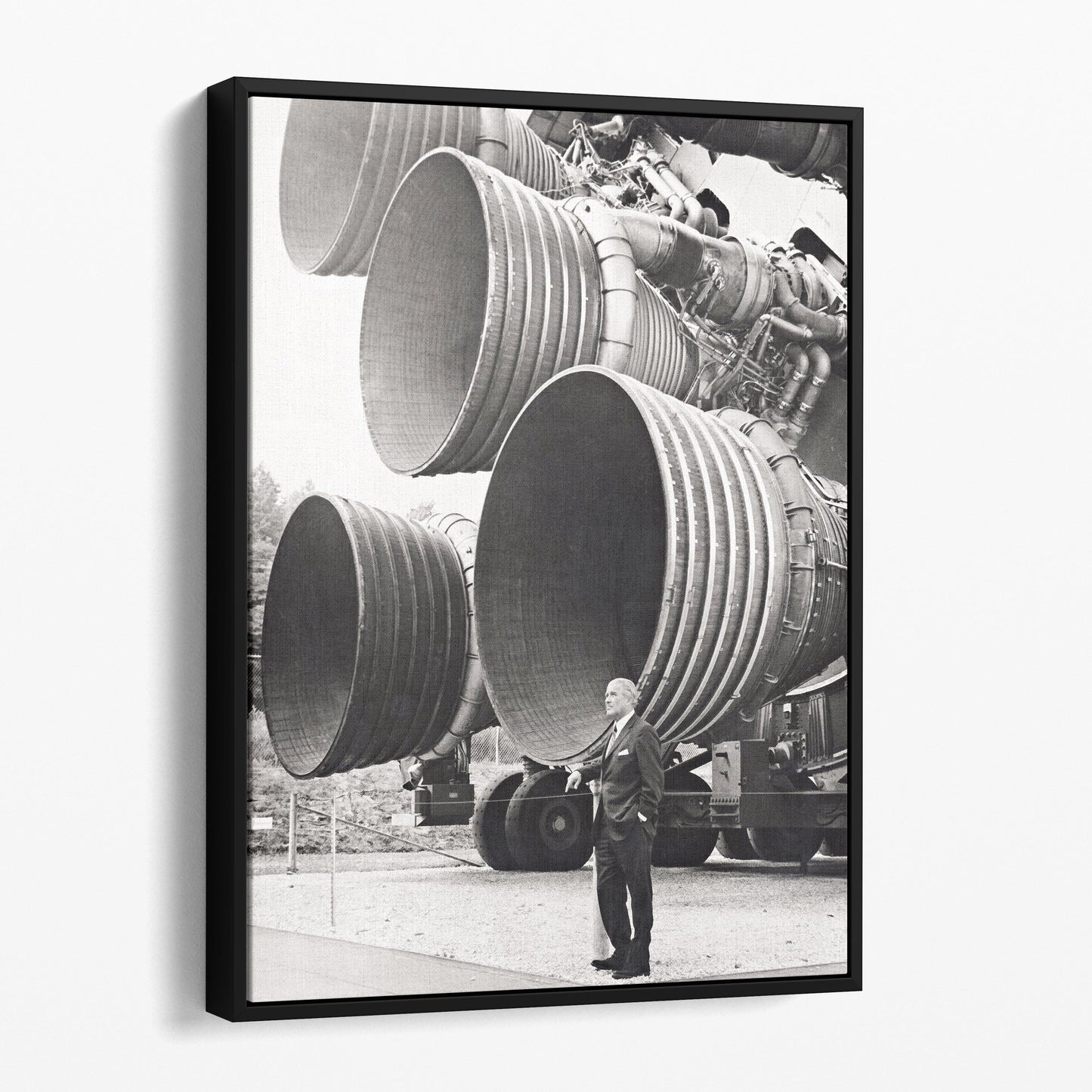 Von Braun With The F-1 Engines Of The Saturn V