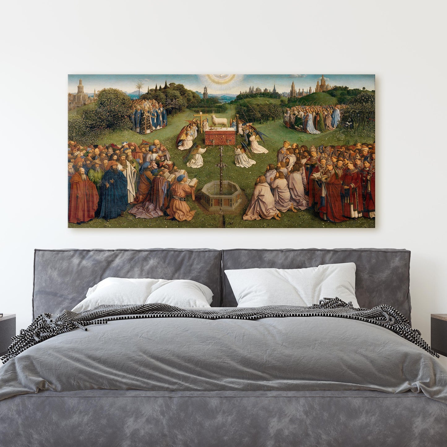 Adoration of the Lamb from the Ghent Altarpiece by Hubert van Eyck