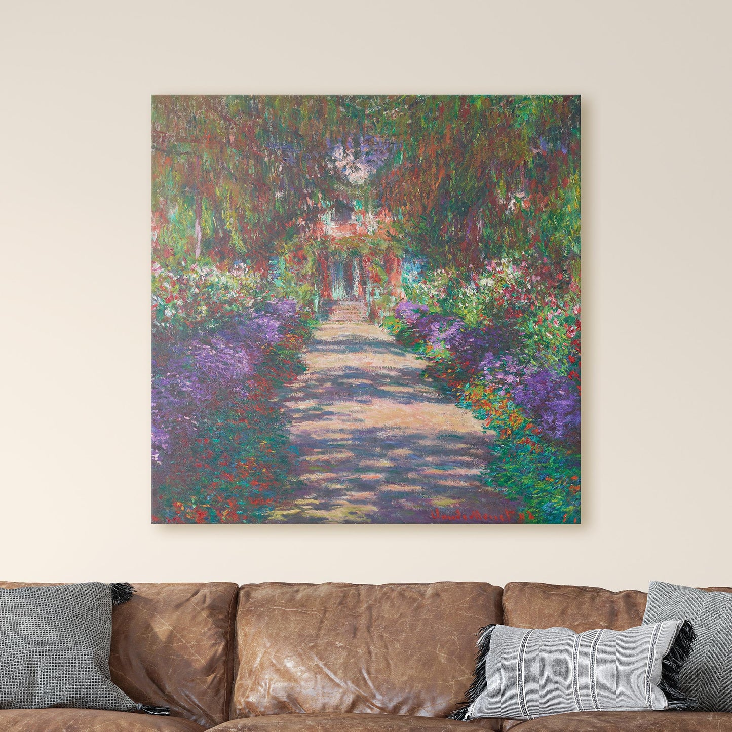 Pathway in Monet's Garden in Giverny by Claude Monet