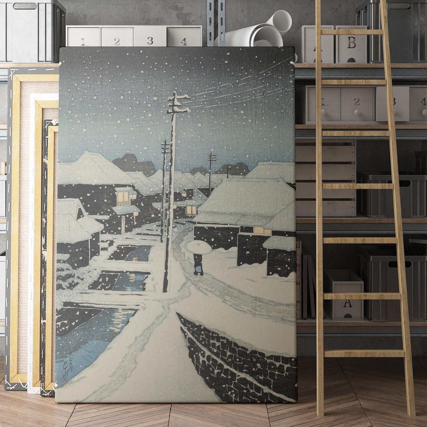 Evening Snow at Terashima Village - Kawase Hasui