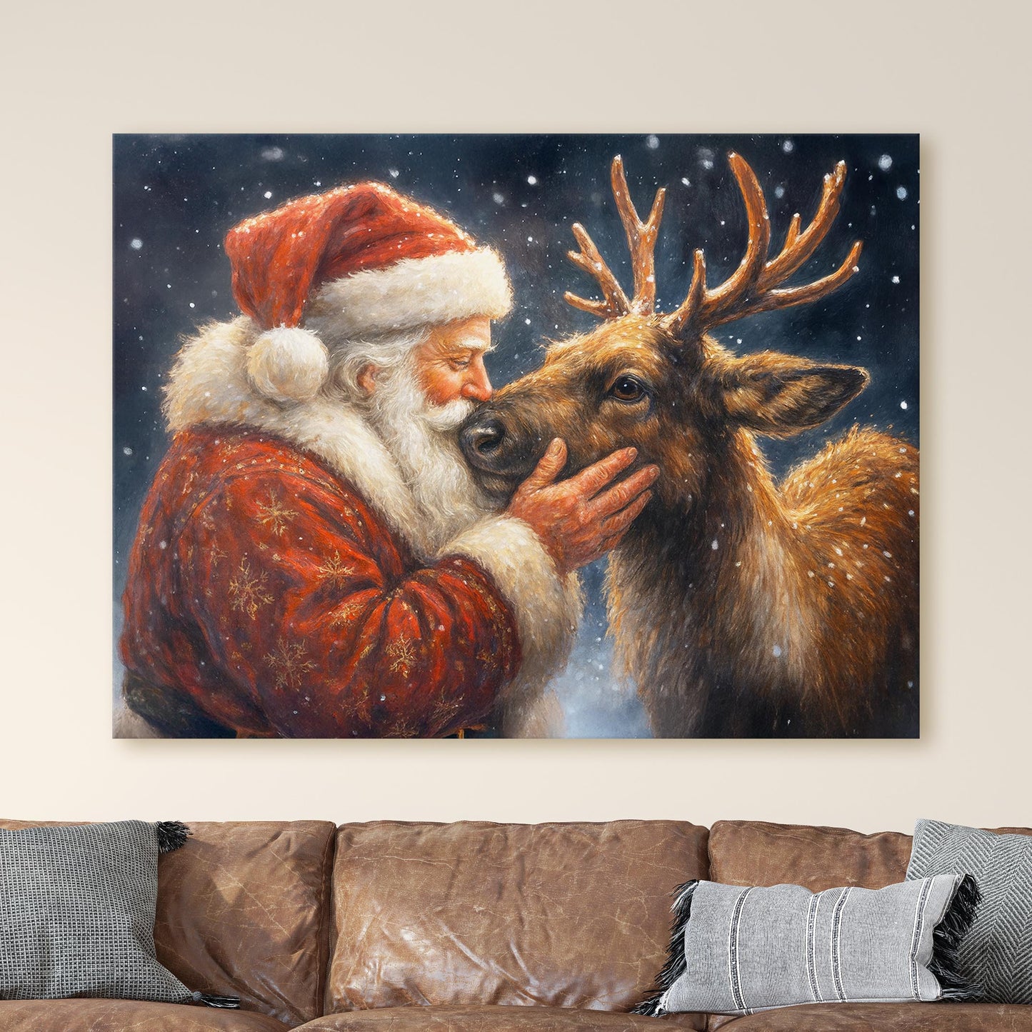 Santa And Reindeer