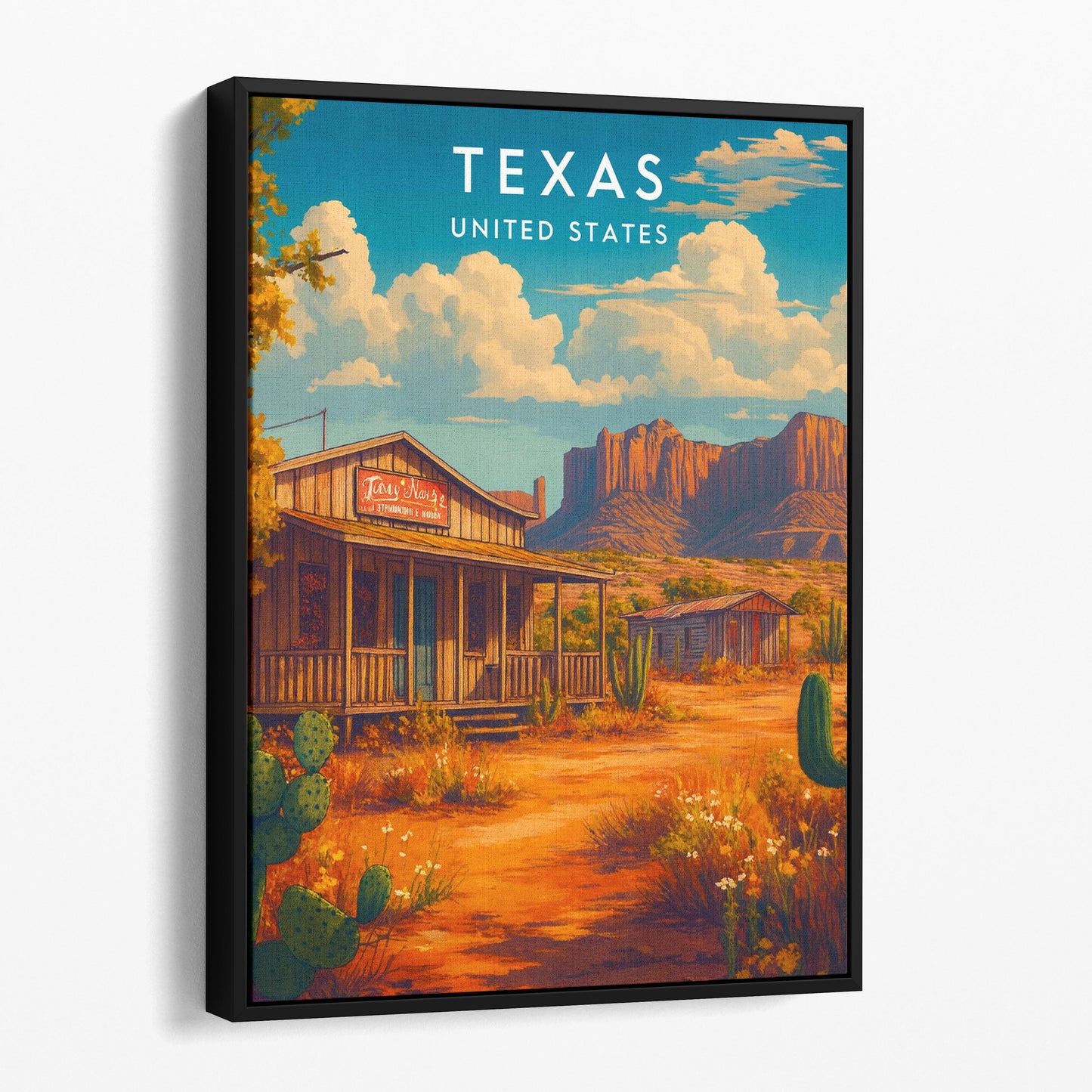 Texas Vintage Travel Poster