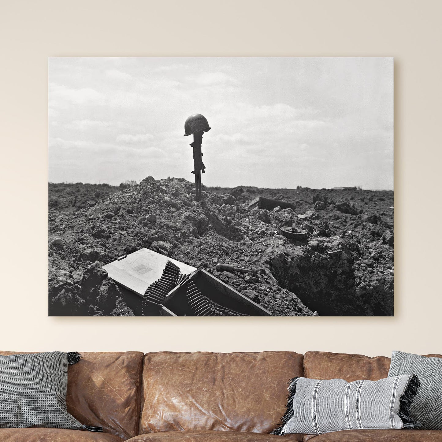 Helmet Monument to an American Soldier, World War Two