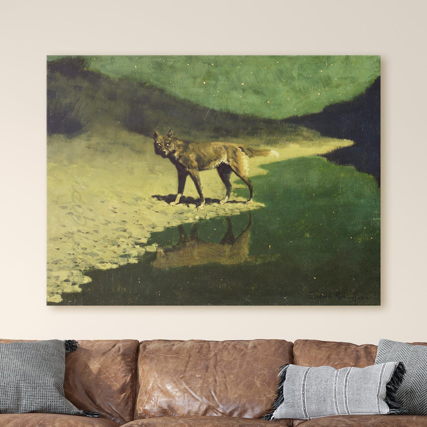 Moonlight, Wolf by Frederic Remington