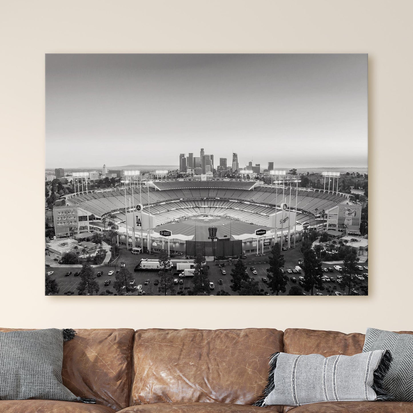 Dodger Stadium & Los Angeles Downtown
