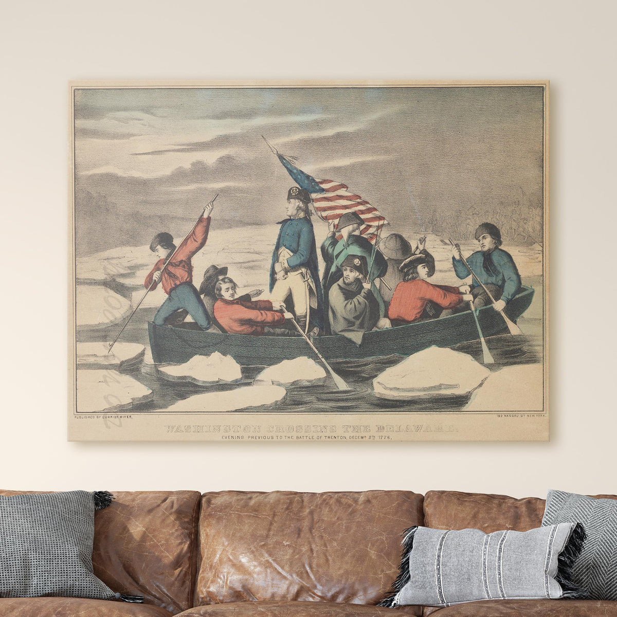 Washington Crossing the Delaware - Currier and Ives