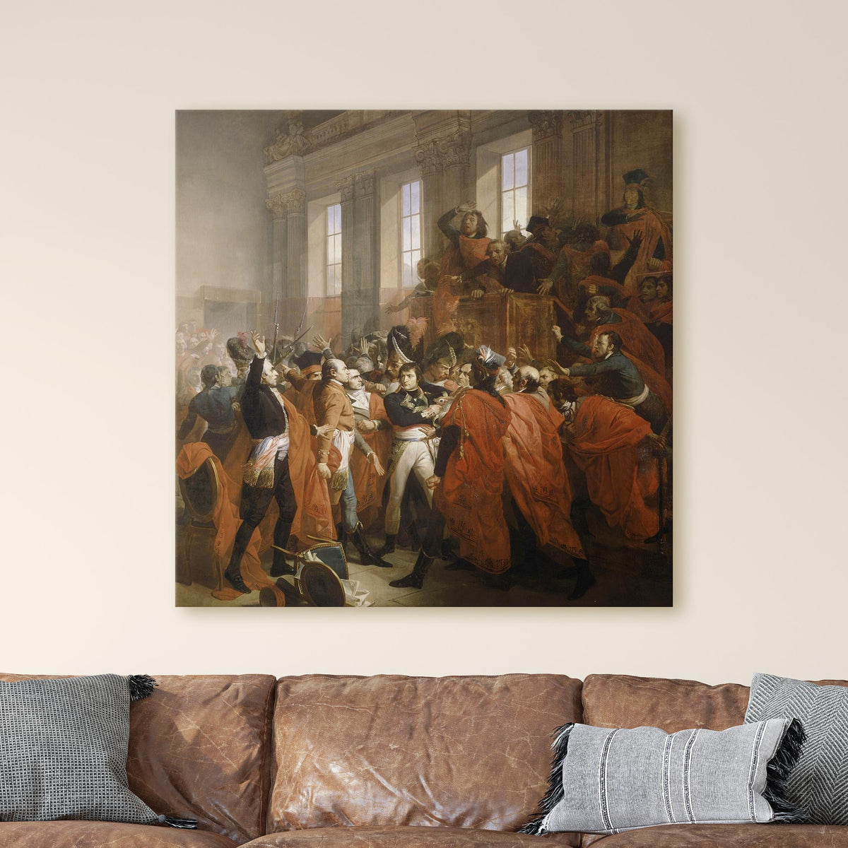 Napoleon Bonaparte in the coup d'état of 18 Brumaire in Saint-Cloud
