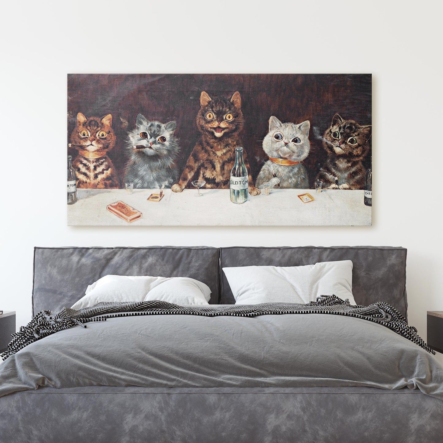 The Bachelor Party by Louis Wain