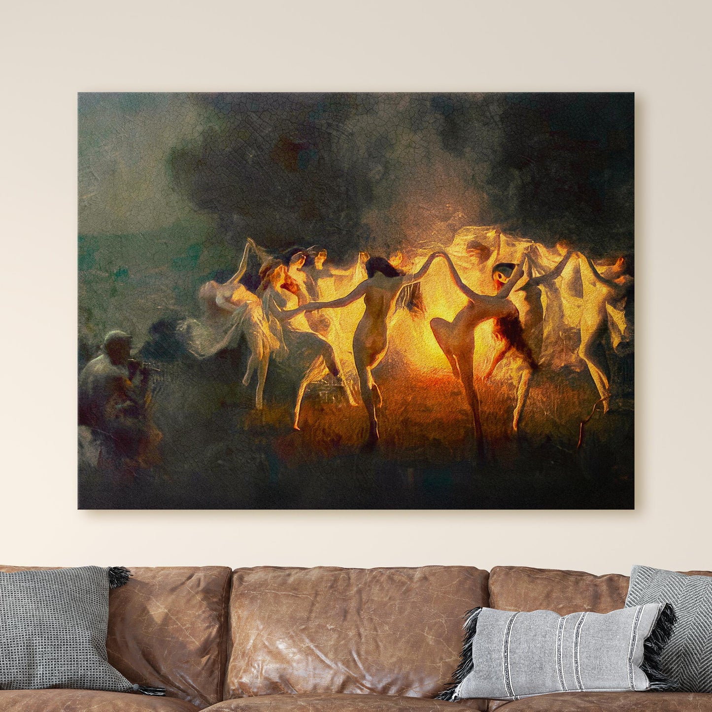 Nymphs Dancing to Pans Flute by Joseph Tomanek