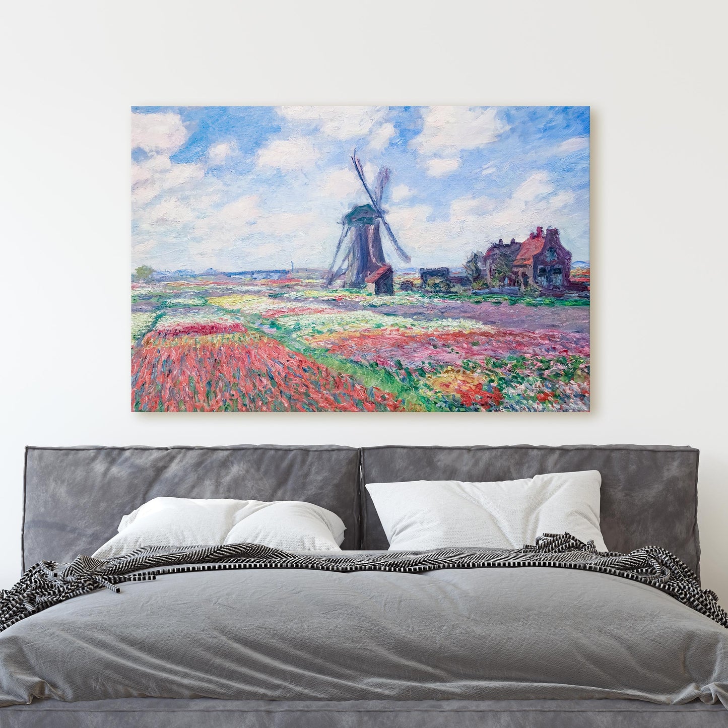 Tulip Field in Holland by Claude Monet