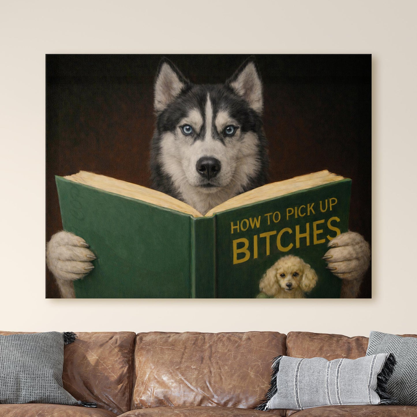 Siberian Husky Reading Dog Dating Book