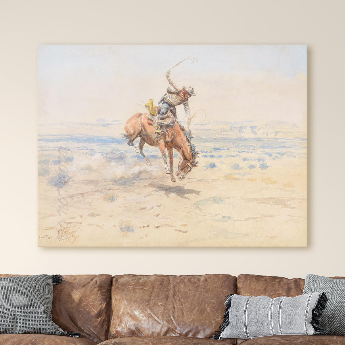 Bucking Bronc (1899) - Charles M Russell