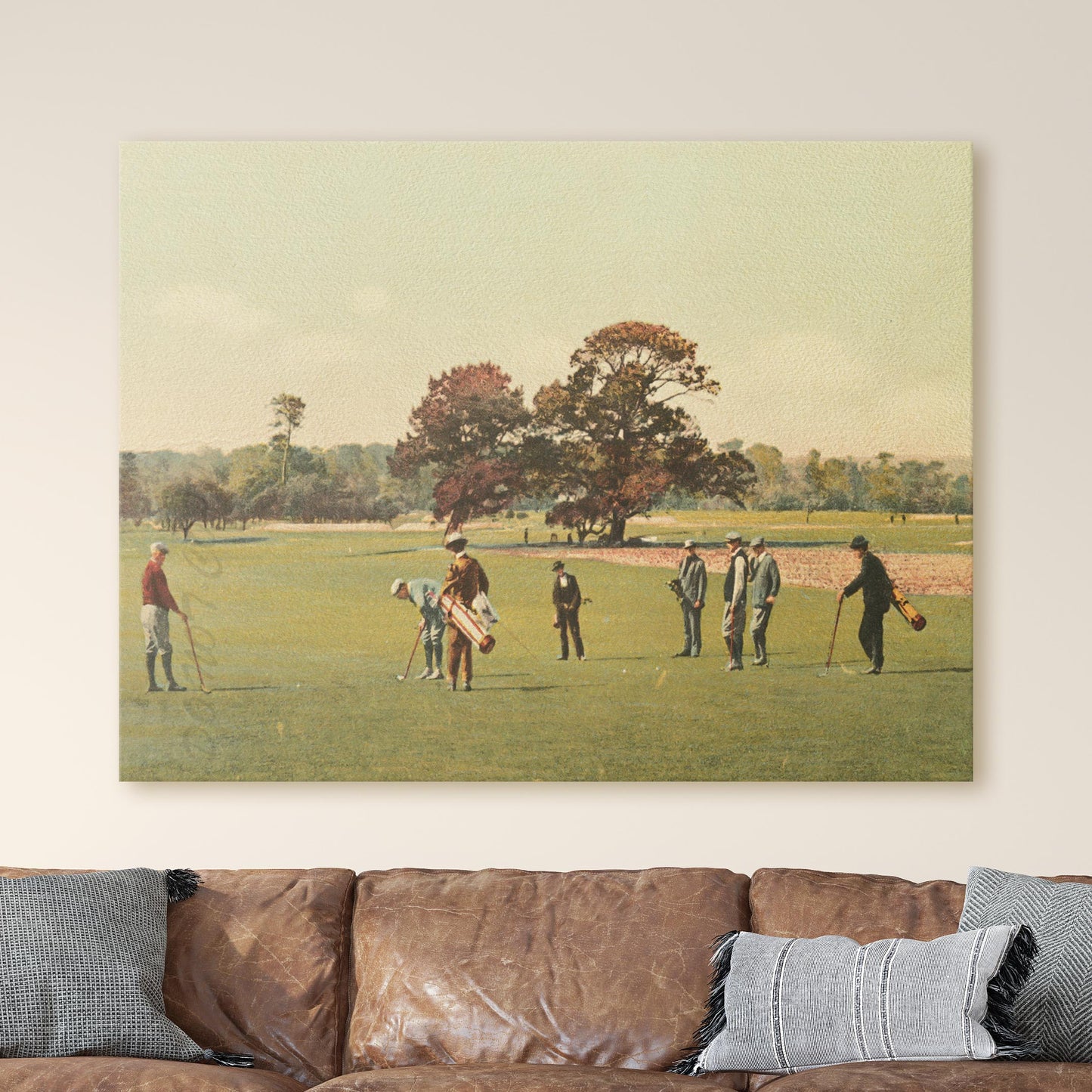 Vintage Golf Painting