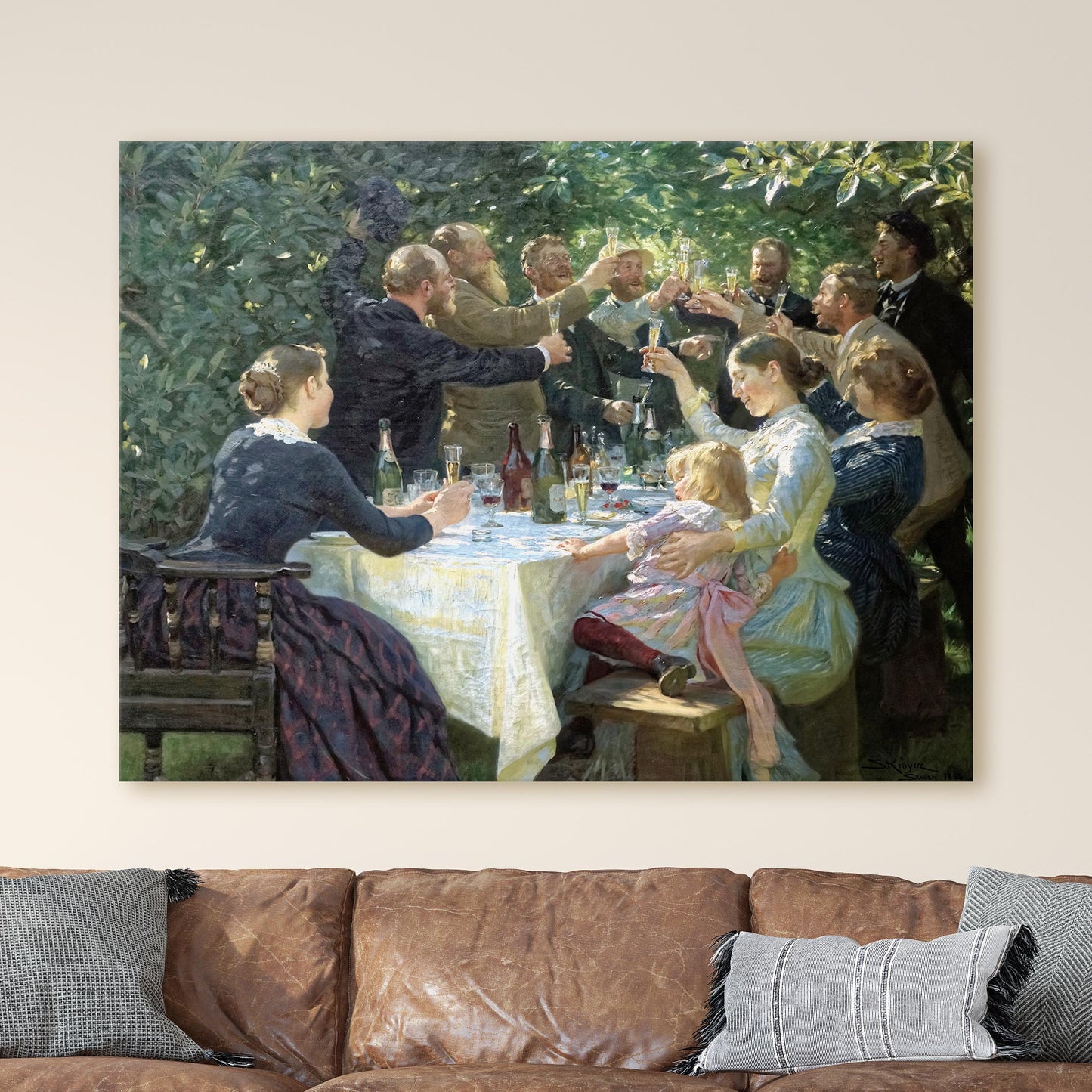Hip, Hip, Hurrah! Artist Festival at Skagen, by Peder Severin Krøyer (1888)