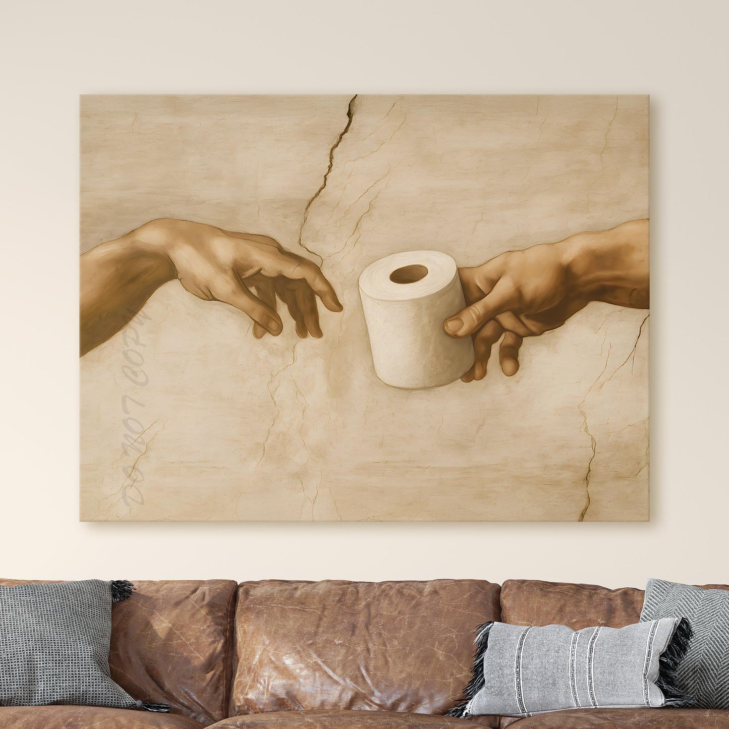 The Hands of God and Adam Toilet Paper