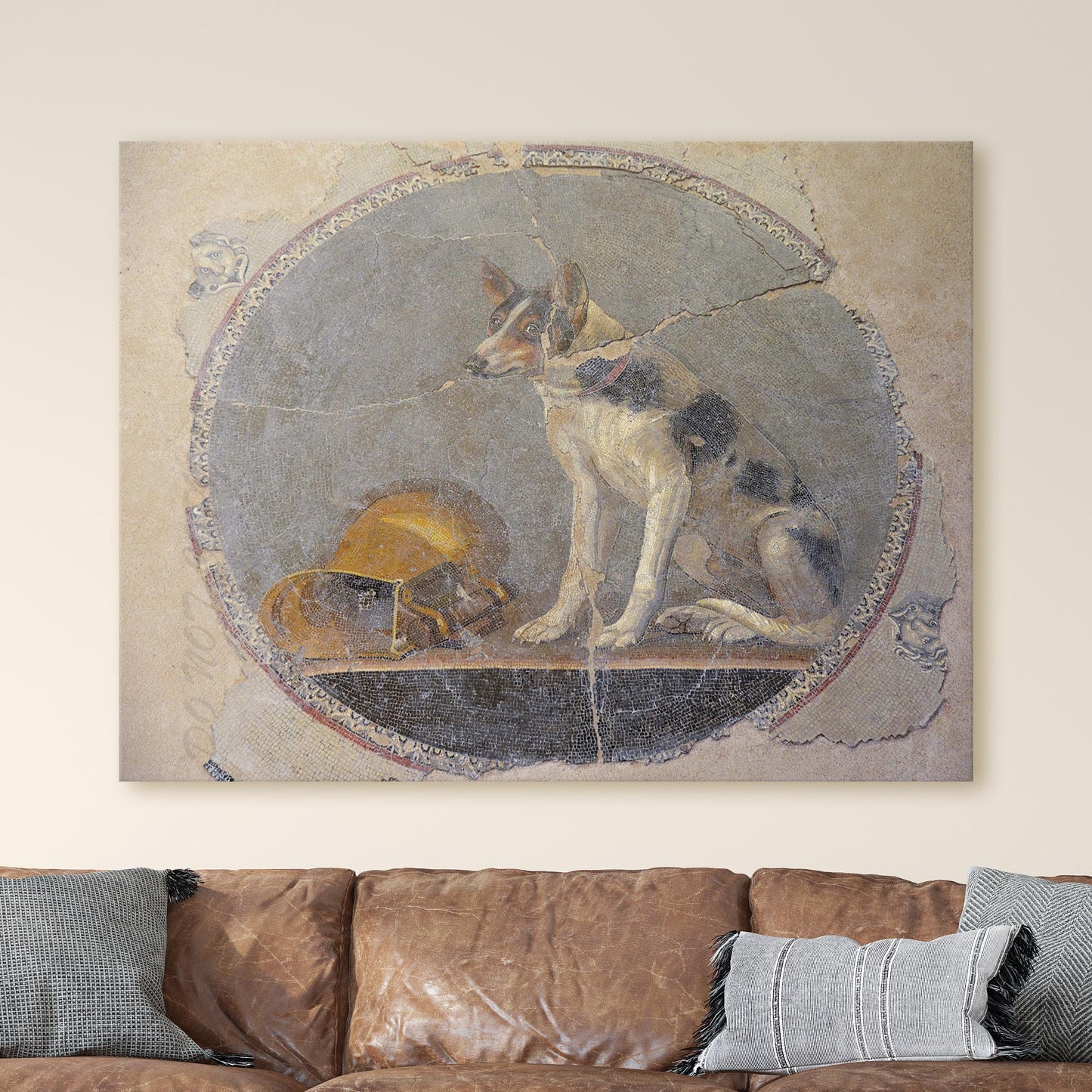 Mosaic of a Dog, Ptolemaic Period, 2nd Century BC