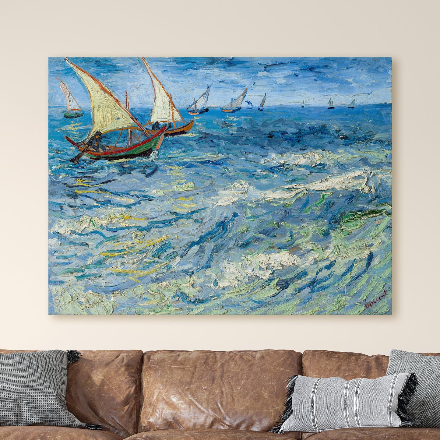 Seascape at Saintes-Maries (1888) by Vincent van Gogh