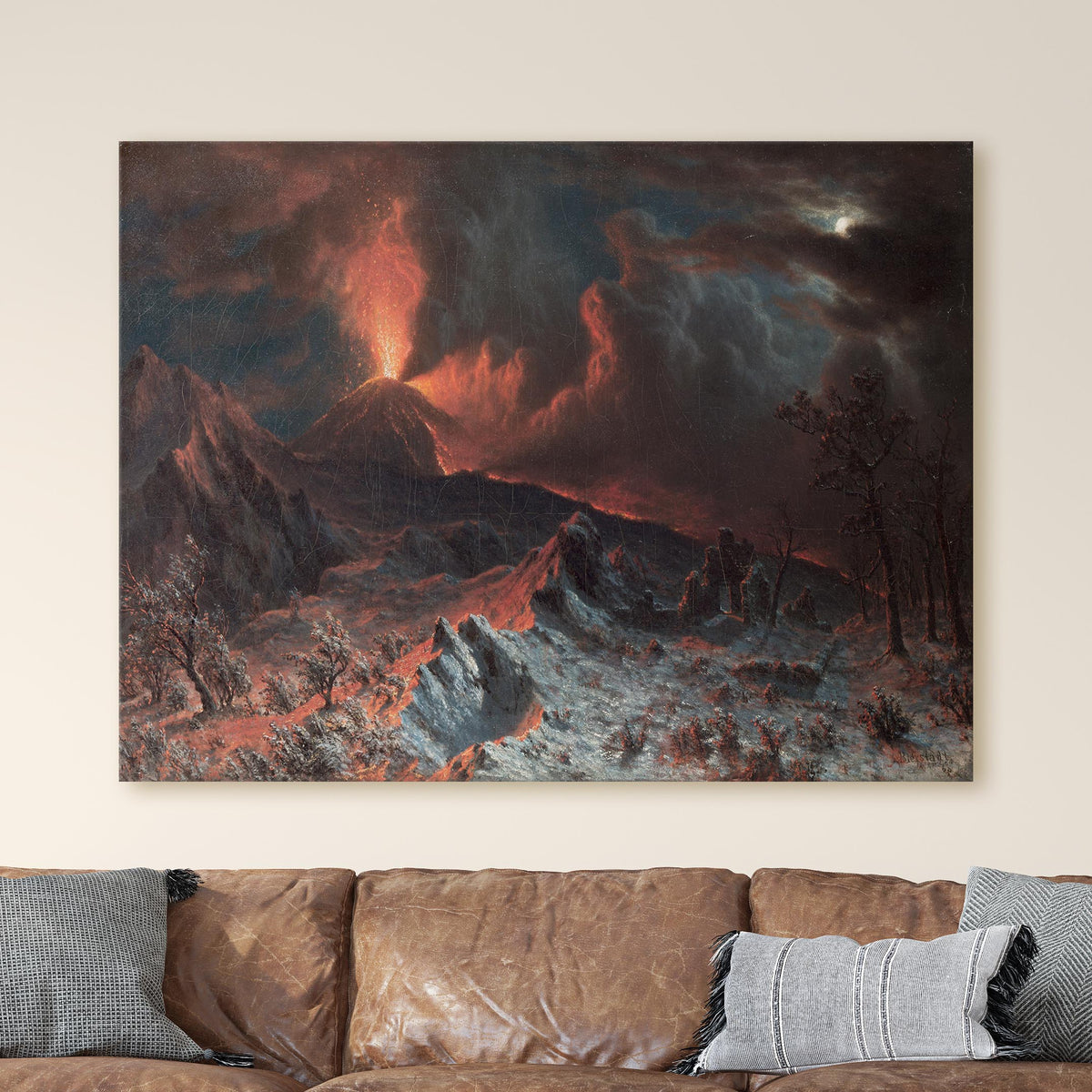 Mount Vesuvius at Midnight by Albert Bierstadt