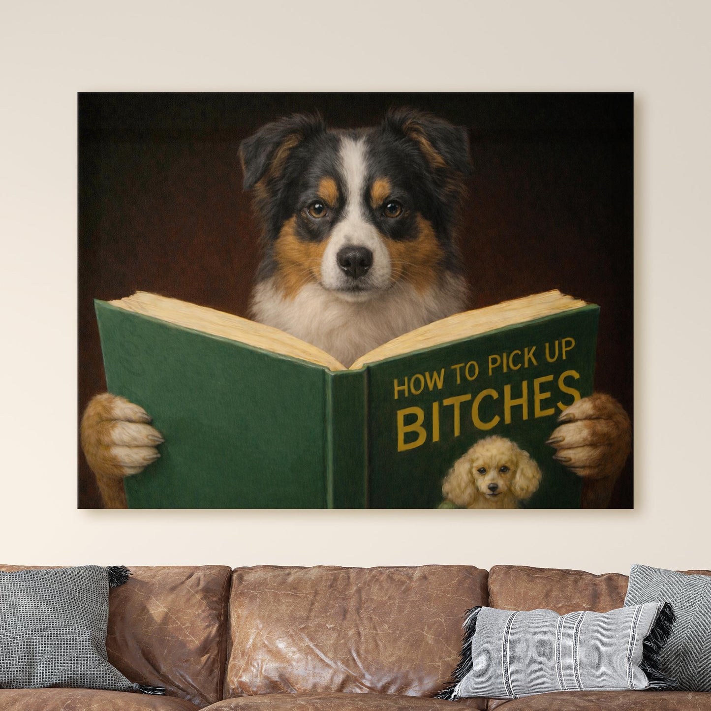 Miniature American Shepherd Reading Dog Dating Book