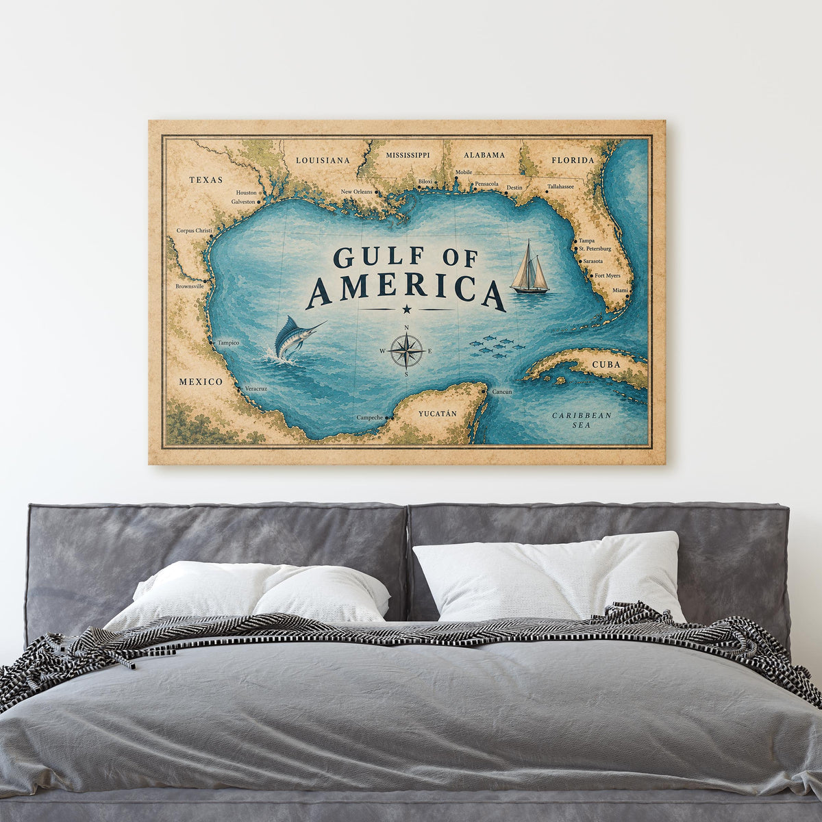 Gulf of America Map