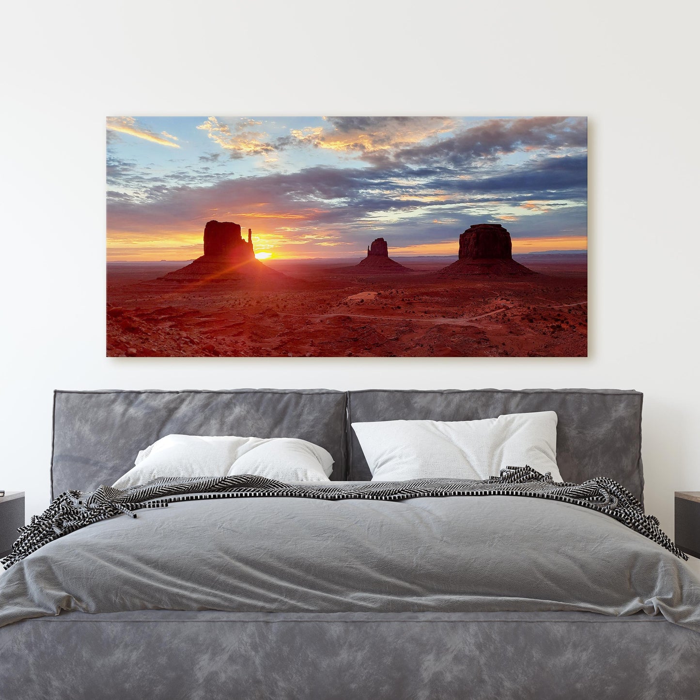 Sunrise by the Mitten Buttes in Monument Valley