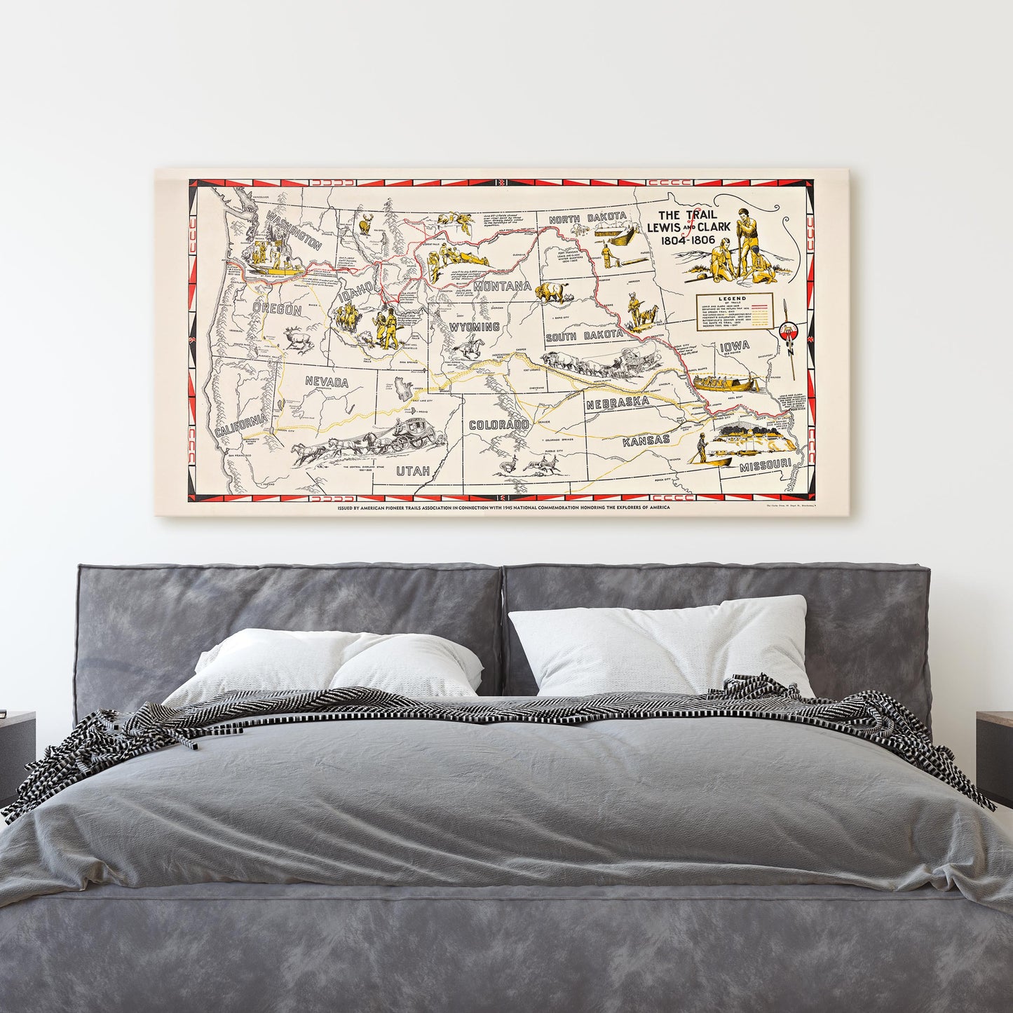 Map of the Trail of Lewis and Clark