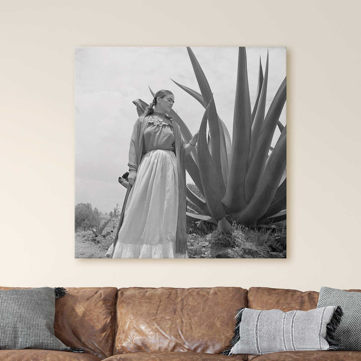 Frida Kahlo with Agave Plant