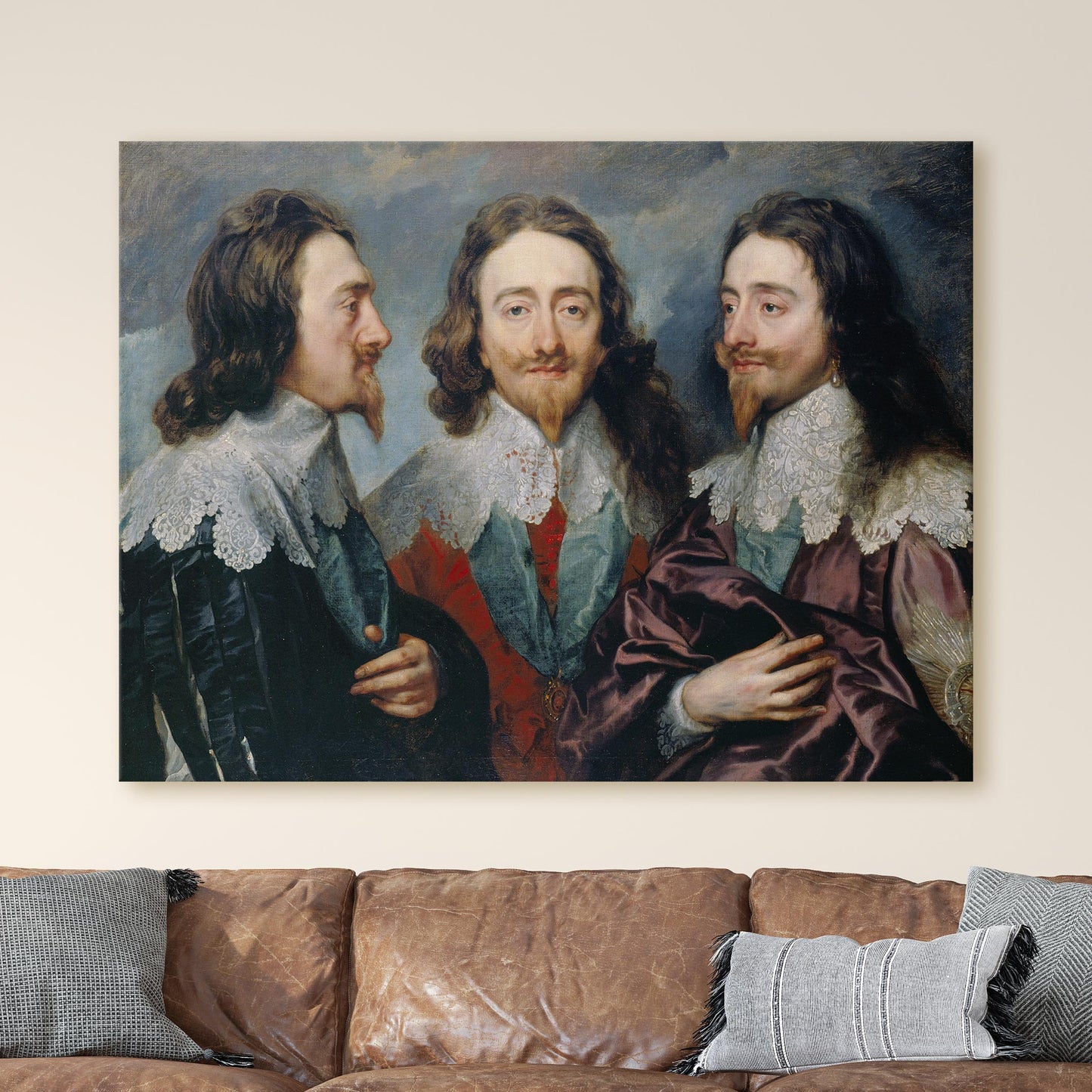 Charles I in Three Positions by Anthony van Dyck