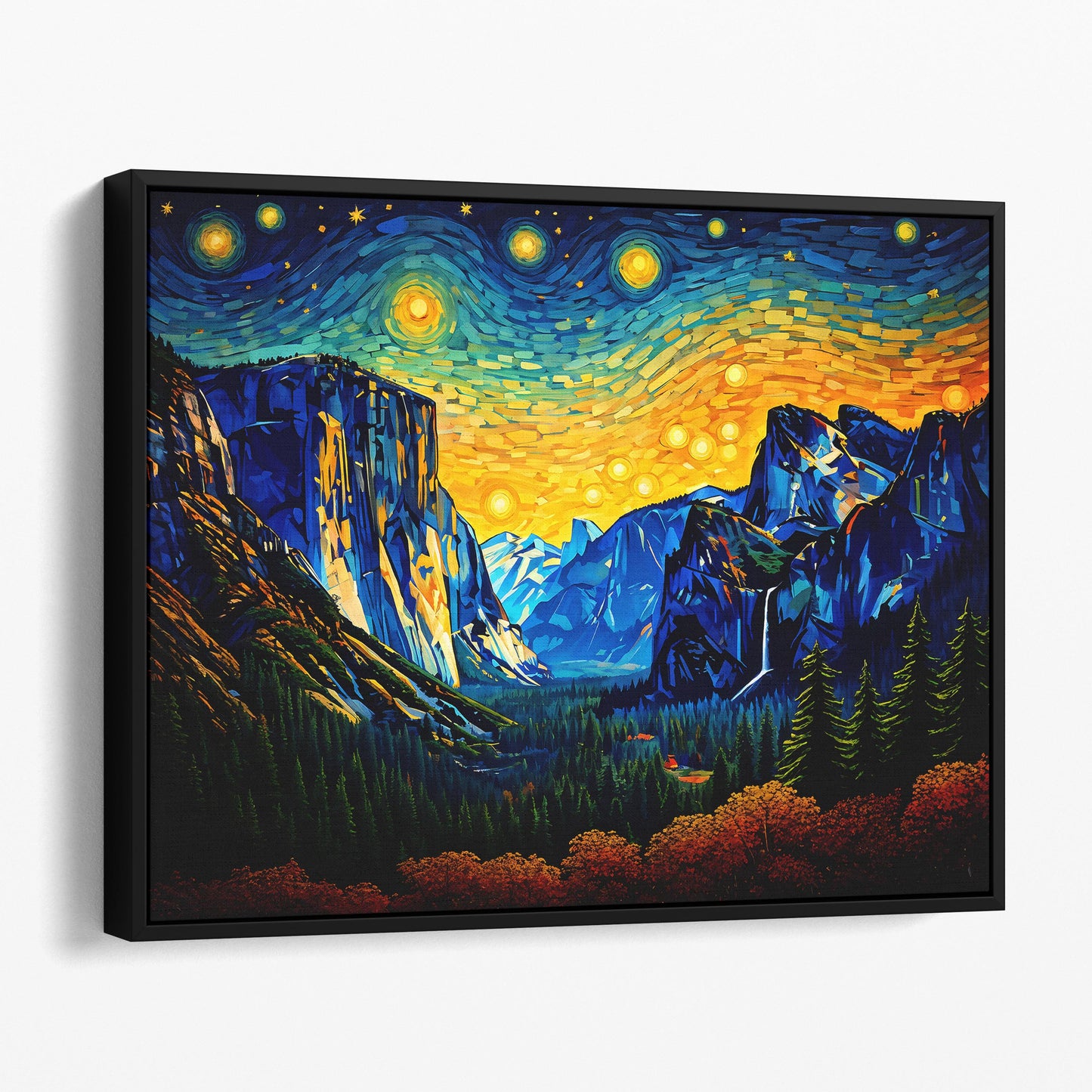 Yosemite Tunnel View as Van Gogh Starry Night