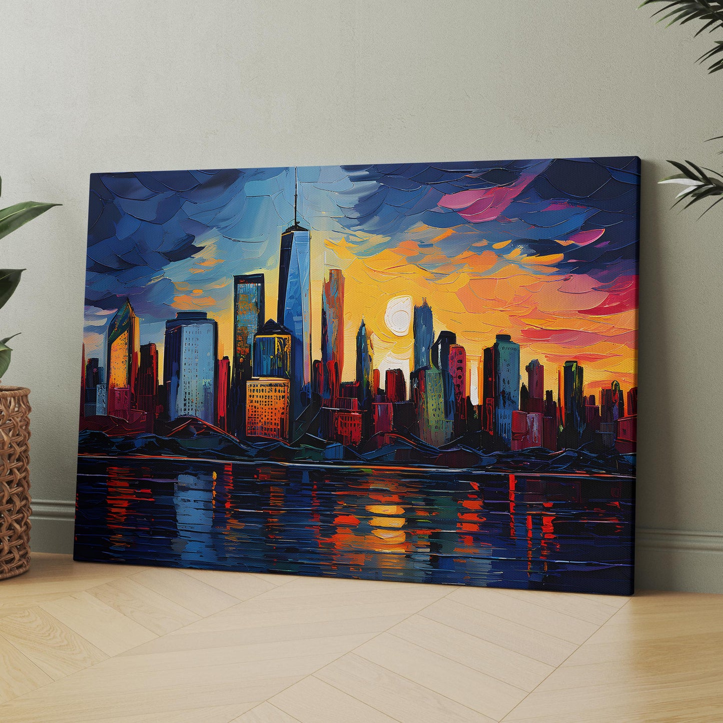 Post-Impressionism Style Manhattan Skyline
