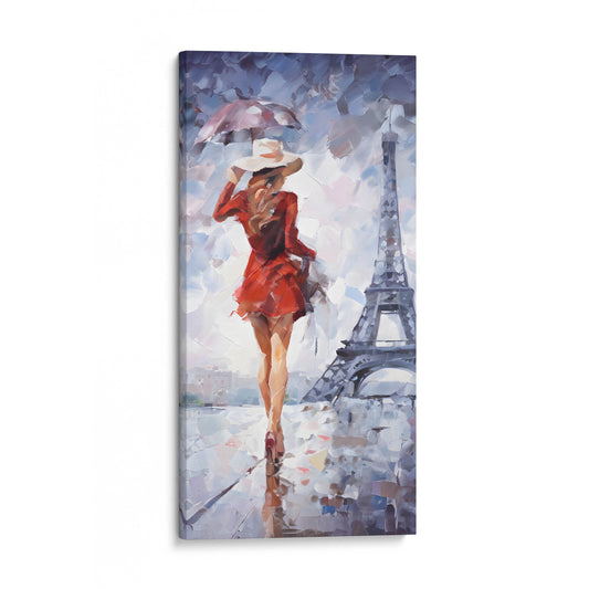 Woman By Eiffel Tower