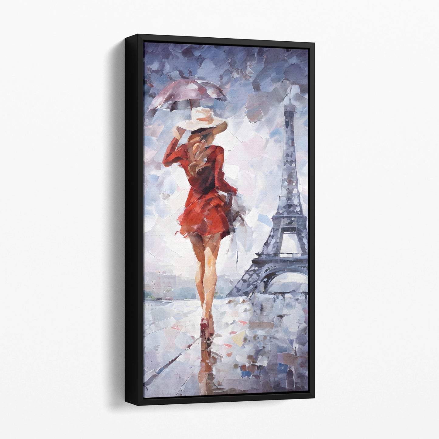 Woman By Eiffel Tower