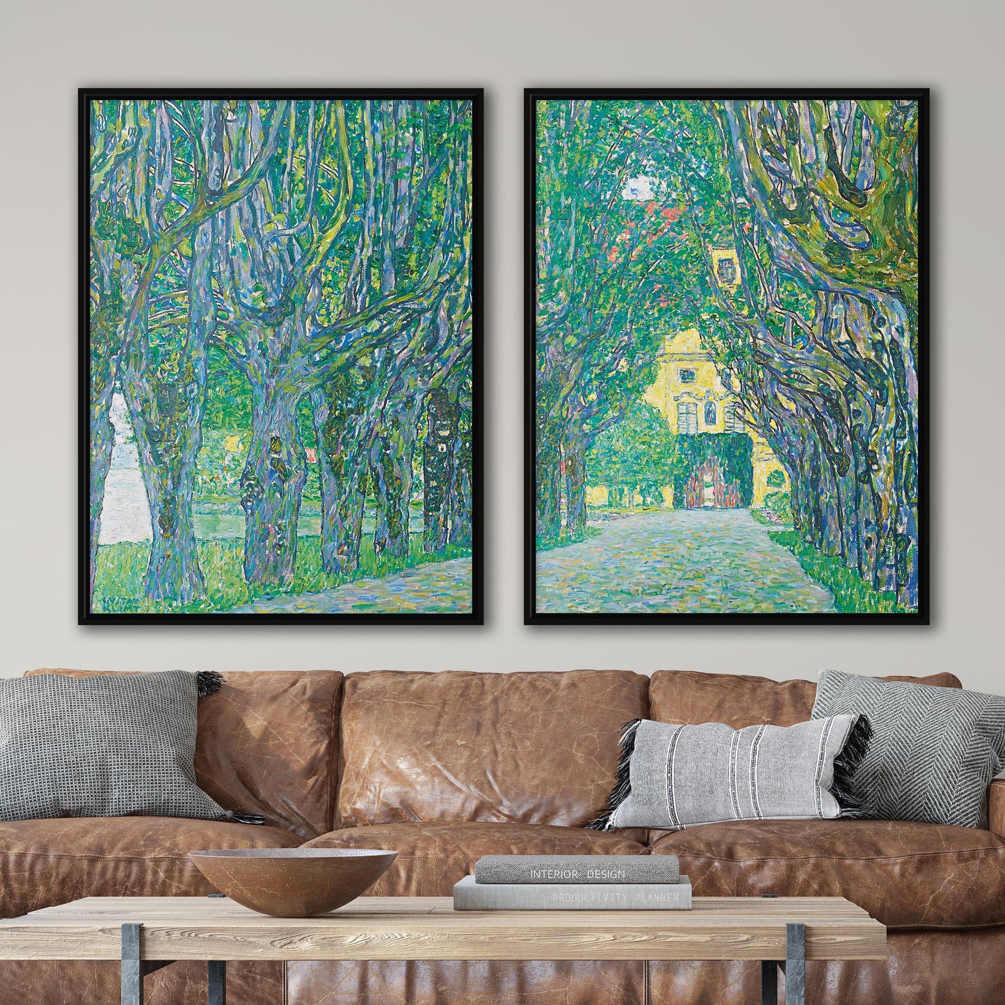 Avenue in the Park by Gustav Klimt (2 Piece)