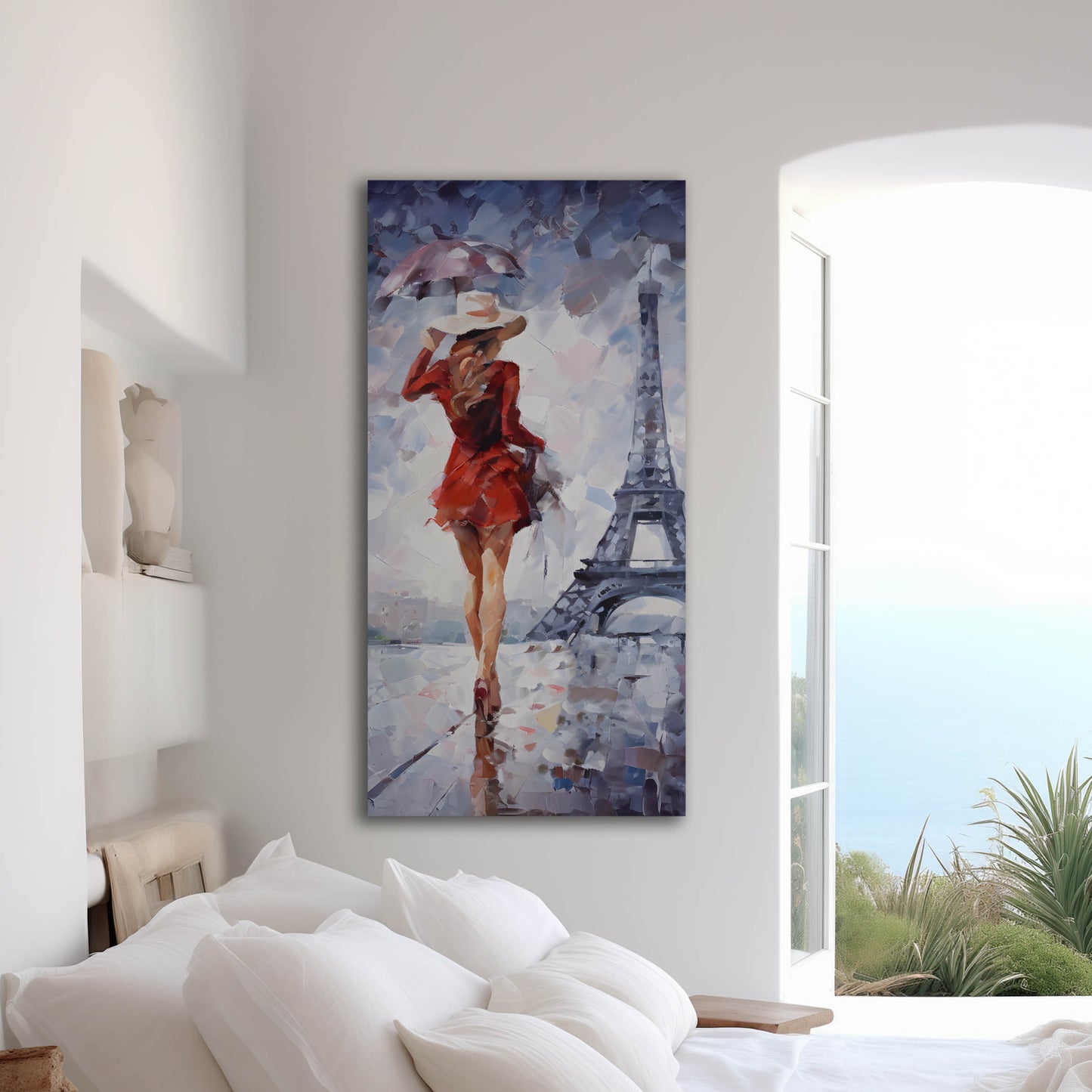 Woman By Eiffel Tower