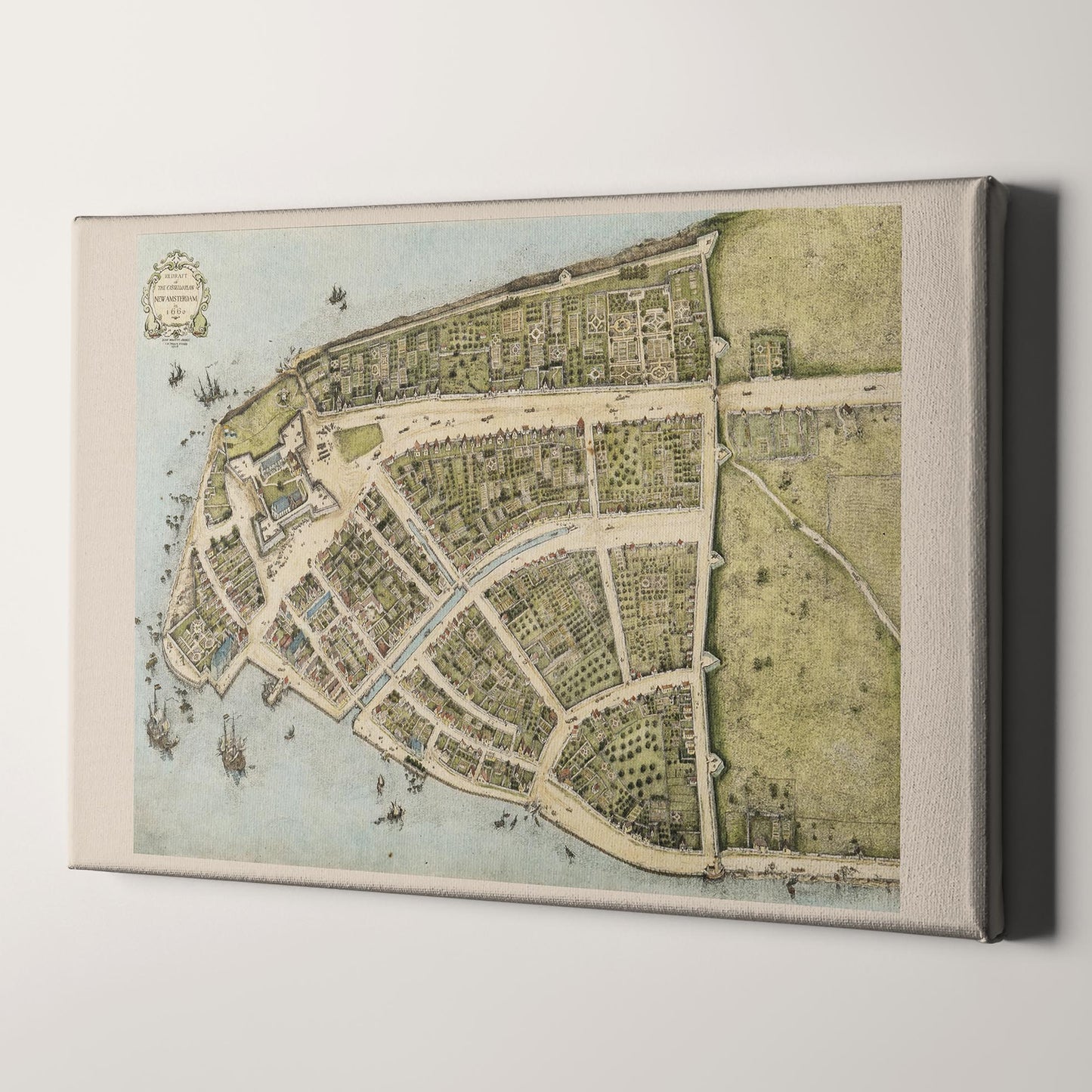 Map of New York as New Amsterdam 1660